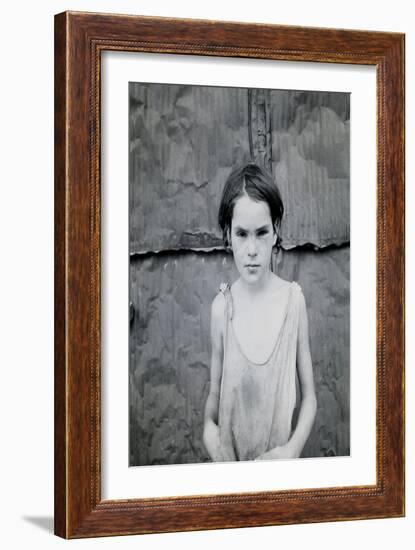 Child Living in Oklahoma City Shacktown-Dorothea Lange-Framed Art Print