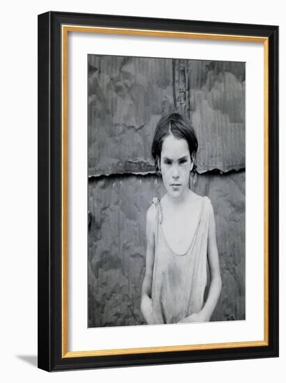 Child Living in Oklahoma City Shacktown-Dorothea Lange-Framed Art Print