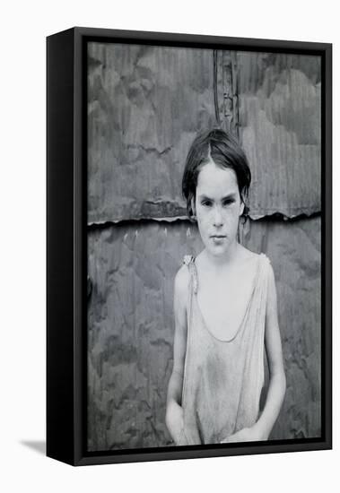 Child Living in Oklahoma City Shacktown-Dorothea Lange-Framed Stretched Canvas