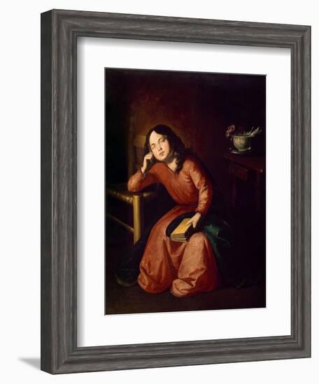 Child Madonna Asleep, 1664-Francisco de Zurbarán-Framed Giclee Print