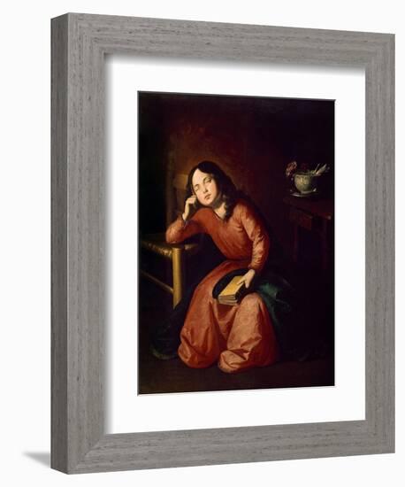 Child Madonna Asleep, 1664-Francisco de Zurbarán-Framed Giclee Print