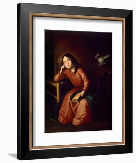 Child Madonna Asleep, 1664-Francisco de Zurbarán-Framed Giclee Print