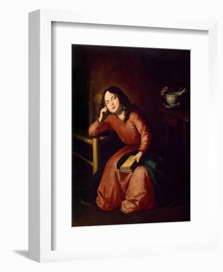 Child Madonna Asleep, 1664-Francisco de Zurbarán-Framed Giclee Print