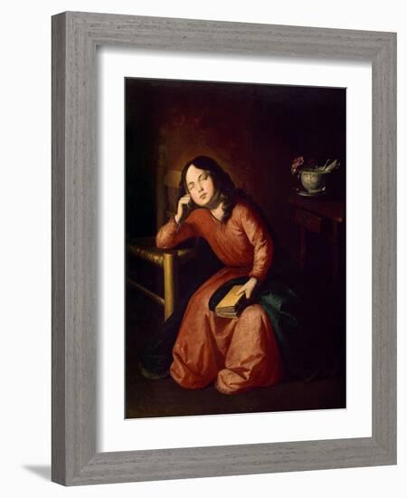 Child Madonna Asleep, 1664-Francisco de Zurbarán-Framed Giclee Print