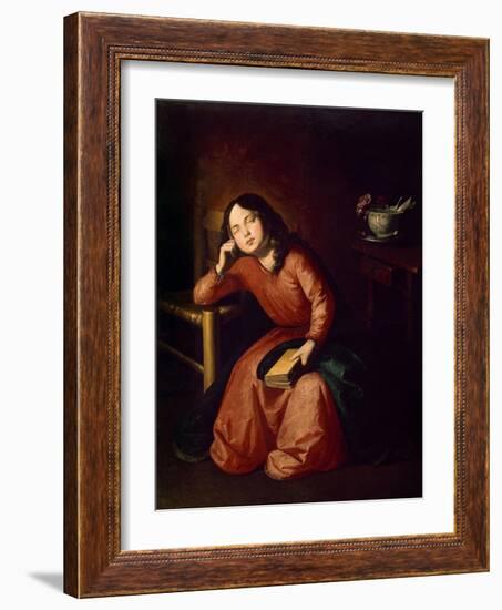 Child Madonna Asleep, 1664-Francisco de Zurbarán-Framed Giclee Print