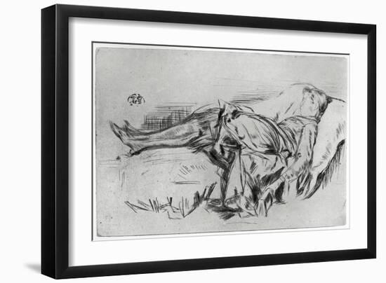 Child on a Couch, 19th Century-James Abbott McNeill Whistler-Framed Giclee Print