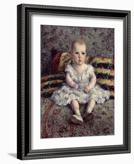 Child on a Sofa, 1885-Gustave Caillebotte-Framed Giclee Print