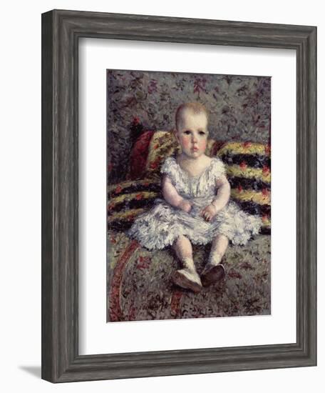 Child on a Sofa, 1885-Gustave Caillebotte-Framed Giclee Print