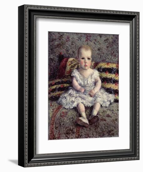 Child on a Sofa, 1885-Gustave Caillebotte-Framed Giclee Print