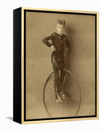 Child on a Unicycle, Late 19th Century-G. & R. Lavis-Framed Premier Image Canvas