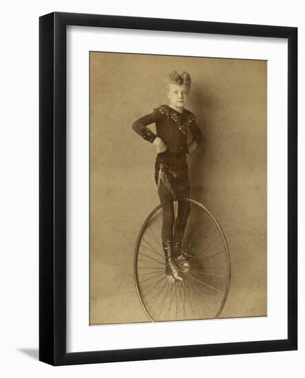 Child on a Unicycle, Late 19th Century-G. & R. Lavis-Framed Photographic Print