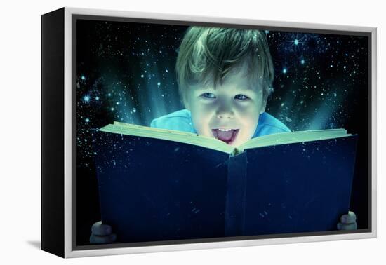Child Opened a Magic Book-conrado-Framed Premier Image Canvas