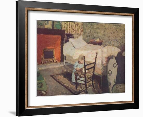 'Child Playing: Annette Roussel in a Front of a Wooden Chair', c1900, (c1932)-Edouard Vuillard-Framed Giclee Print