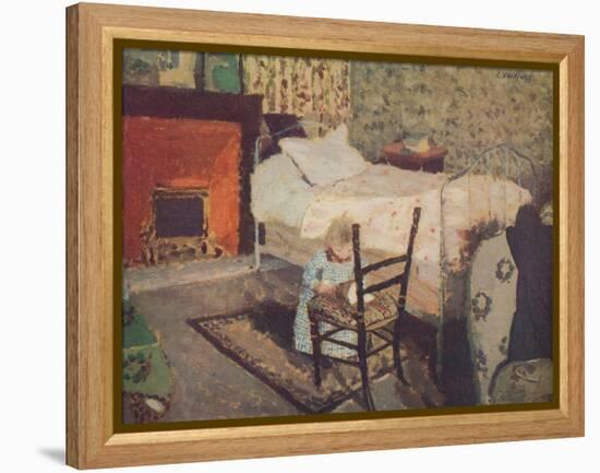 'Child Playing: Annette Roussel in a Front of a Wooden Chair', c1900, (c1932)-Edouard Vuillard-Framed Premier Image Canvas