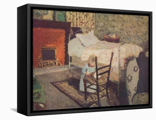 'Child Playing: Annette Roussel in a Front of a Wooden Chair', c1900, (c1932)-Edouard Vuillard-Framed Premier Image Canvas