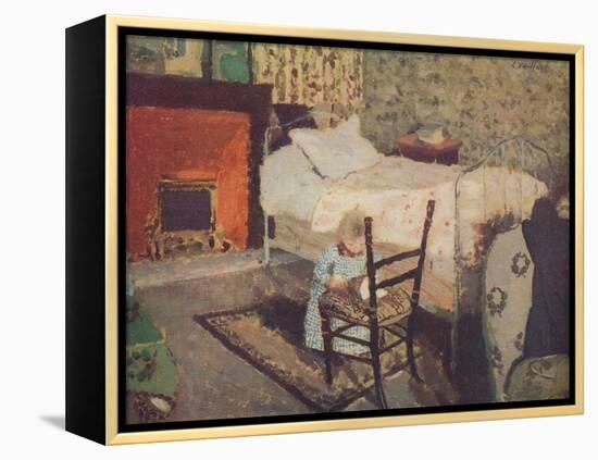 'Child Playing: Annette Roussel in a Front of a Wooden Chair', c1900, (c1932)-Edouard Vuillard-Framed Premier Image Canvas