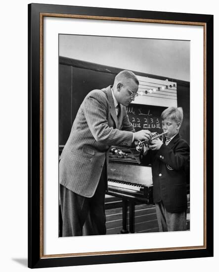 Child Playing Various Musical Instruments-Nina Leen-Framed Photographic Print