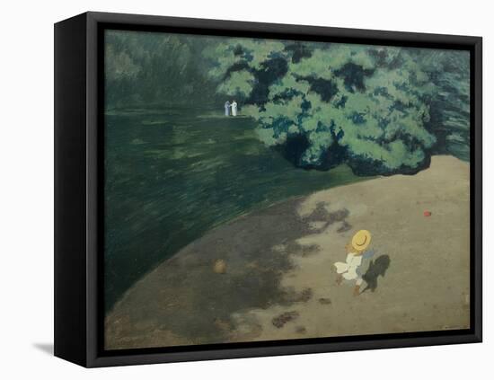 Child Playing with a Ball, 1899-Félix Vallotton-Framed Premier Image Canvas
