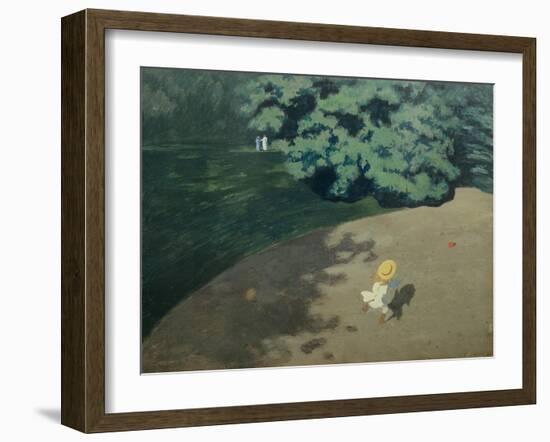Child Playing with a Ball, 1899-Félix Vallotton-Framed Giclee Print