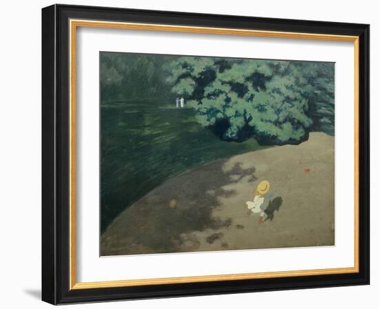 Child Playing with a Ball, 1899-Félix Vallotton-Framed Giclee Print