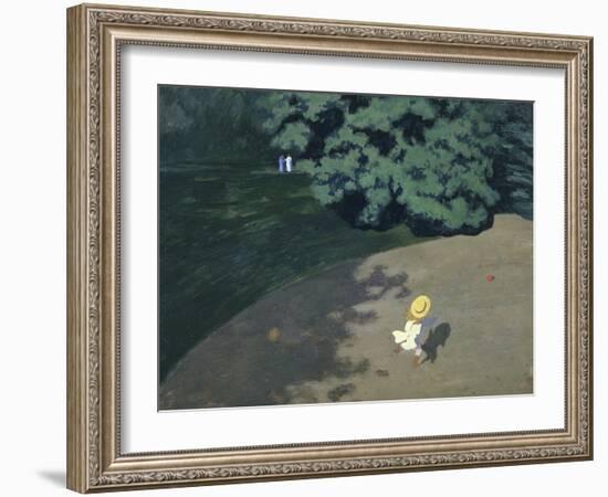 Child Playing with the Ball (Corner of the Park-Félix Vallotton-Framed Giclee Print