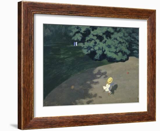 Child Playing with the Ball (Corner of the Park-Félix Vallotton-Framed Giclee Print