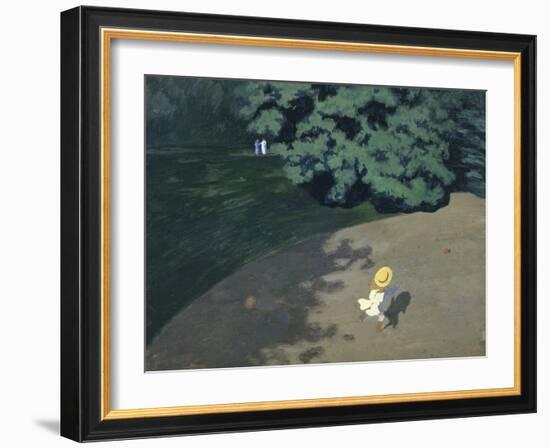 Child Playing with the Ball (Corner of the Park-Félix Vallotton-Framed Giclee Print