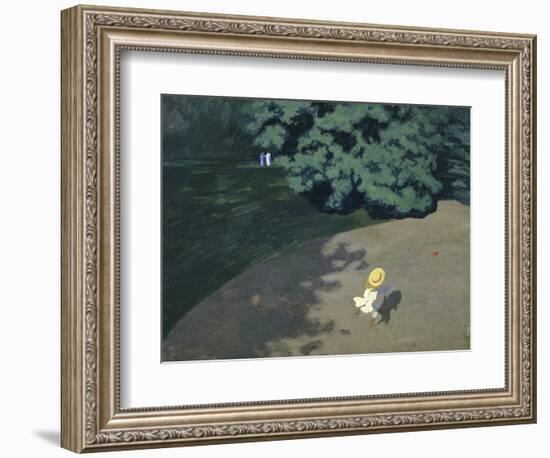 Child Playing with the Ball (Corner of the Park-Félix Vallotton-Framed Premium Giclee Print