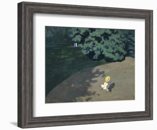 Child Playing with the Ball (Corner of the Park-Félix Vallotton-Framed Premium Giclee Print