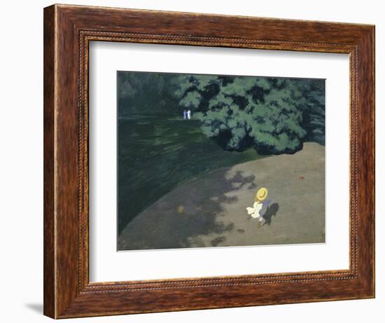 Child Playing with the Ball (Corner of the Park-Félix Vallotton-Framed Premium Giclee Print