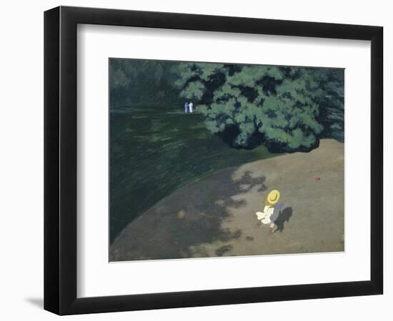 Child Playing with the Ball (Corner of the Park-Félix Vallotton-Framed Premium Giclee Print