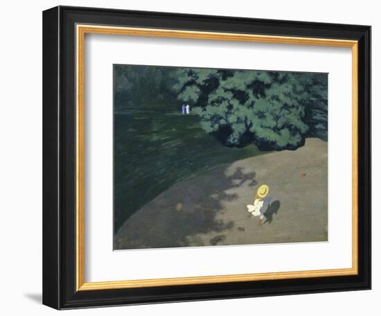 Child Playing with the Ball (Corner of the Park-Félix Vallotton-Framed Premium Giclee Print