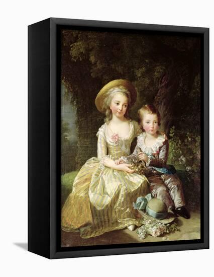 Child Portraits of Marie-Therese-Charlotte of France-Elisabeth Louise Vigee-LeBrun-Framed Premier Image Canvas