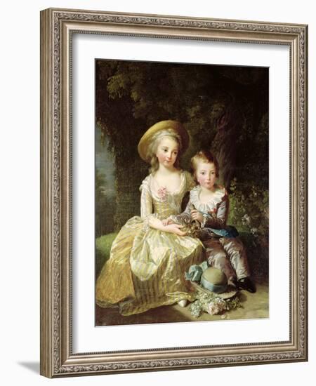 Child Portraits of Marie-Therese-Charlotte of France-Elisabeth Louise Vigee-LeBrun-Framed Giclee Print