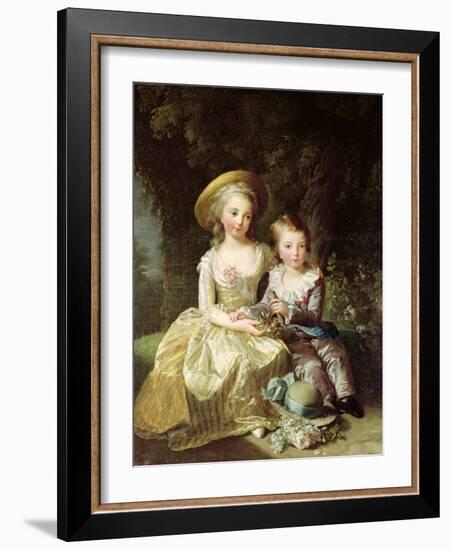 Child Portraits of Marie-Therese-Charlotte of France-Elisabeth Louise Vigee-LeBrun-Framed Giclee Print