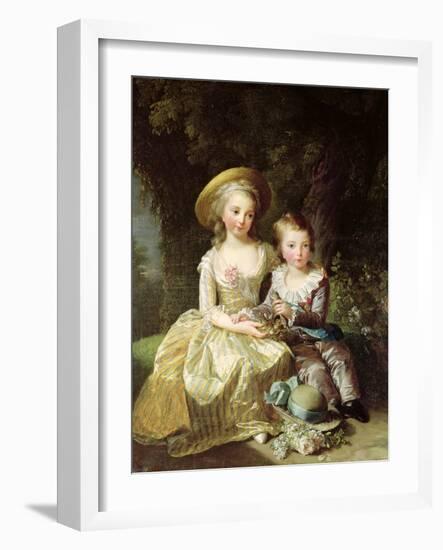 Child Portraits of Marie-Therese-Charlotte of France-Elisabeth Louise Vigee-LeBrun-Framed Giclee Print