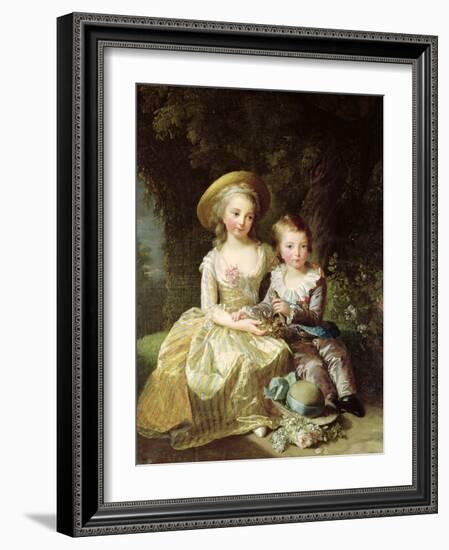 Child Portraits of Marie-Therese-Charlotte of France-Elisabeth Louise Vigee-LeBrun-Framed Giclee Print