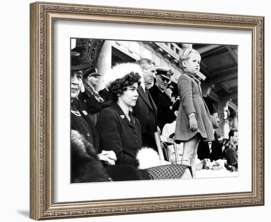 Child Prince Constantin with His Parents During Exile in Egypte-null-Framed Photo