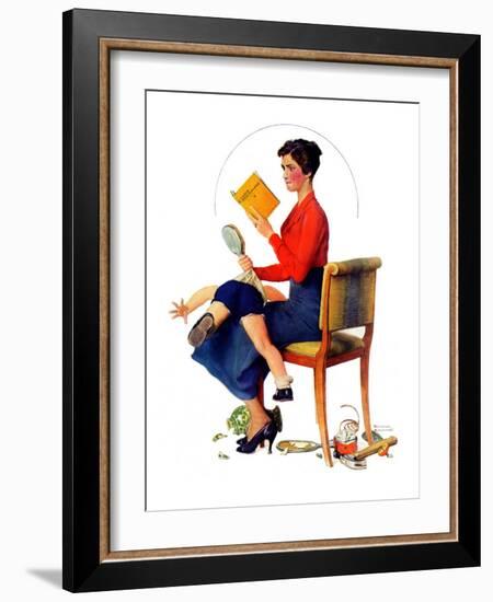 "Child Psychology" or "Spanking", November 25,1933-Norman Rockwell-Framed Premium Giclee Print