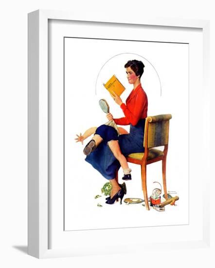 "Child Psychology" or "Spanking", November 25,1933-Norman Rockwell-Framed Premium Giclee Print