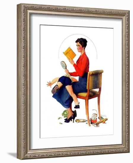 "Child Psychology" or "Spanking", November 25,1933-Norman Rockwell-Framed Giclee Print