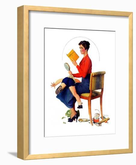 "Child Psychology" or "Spanking", November 25,1933-Norman Rockwell-Framed Giclee Print