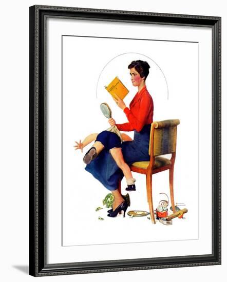 "Child Psychology" or "Spanking", November 25,1933-Norman Rockwell-Framed Giclee Print