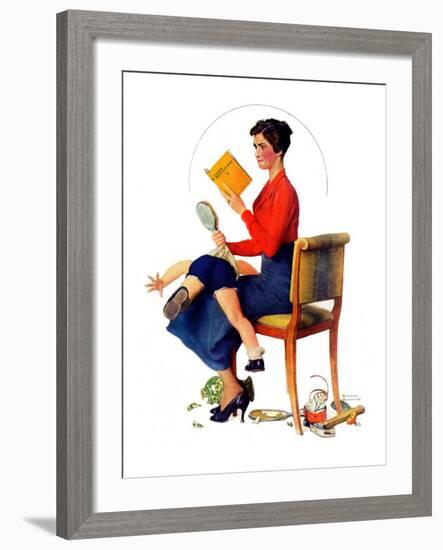 "Child Psychology" or "Spanking", November 25,1933-Norman Rockwell-Framed Giclee Print