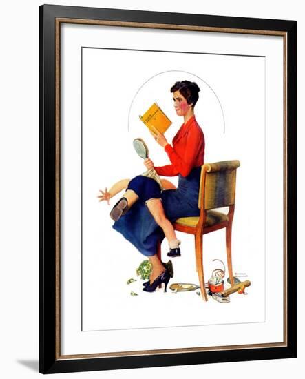 "Child Psychology" or "Spanking", November 25,1933-Norman Rockwell-Framed Giclee Print