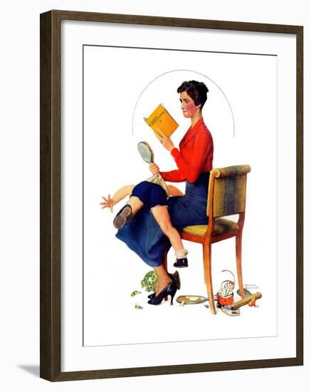 "Child Psychology" or "Spanking", November 25,1933-Norman Rockwell-Framed Giclee Print