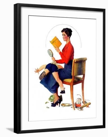 "Child Psychology" or "Spanking", November 25,1933-Norman Rockwell-Framed Giclee Print