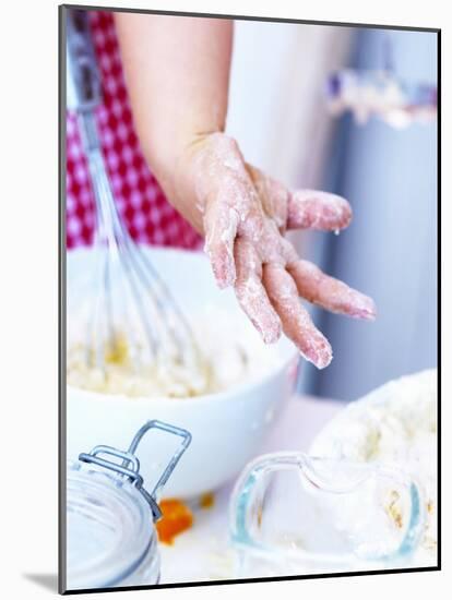 Child's Hand Covered in Dough-Alena Hrbkova-Mounted Photographic Print