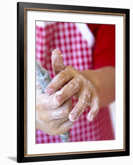 Child's Hands Using a Whisk-Alena Hrbkova-Framed Photographic Print