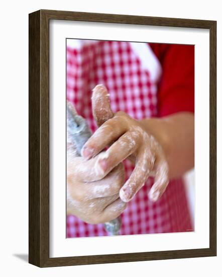 Child's Hands Using a Whisk-Alena Hrbkova-Framed Photographic Print